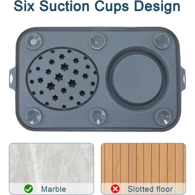 Pet Waterproof Outdoor Food Water Food Bowl Lick Mat with Suction Cups