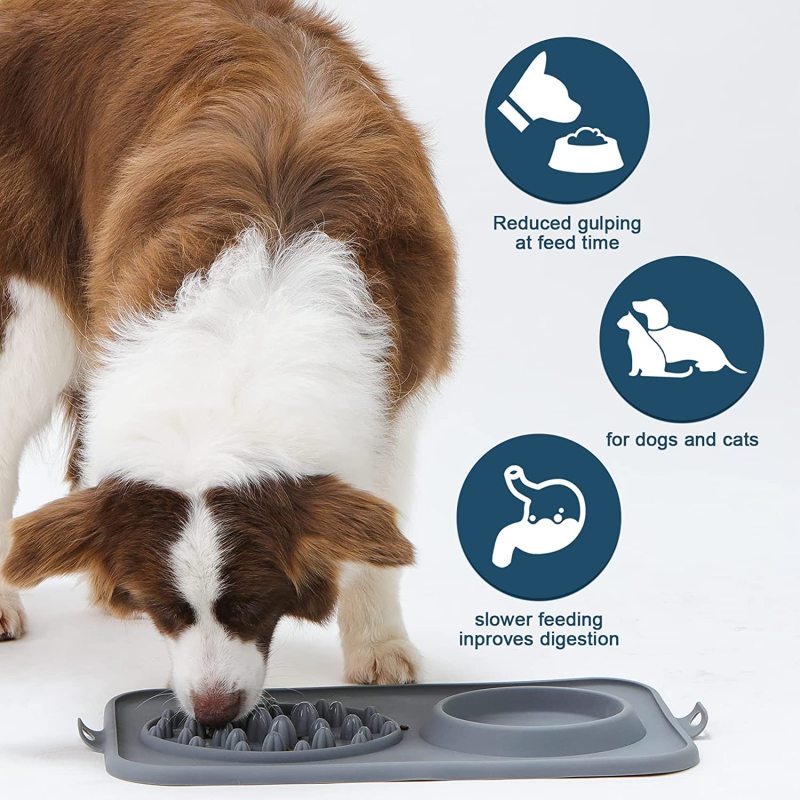 Pet Waterproof Outdoor Food Water Food Bowl Lick Mat with Suction Cups