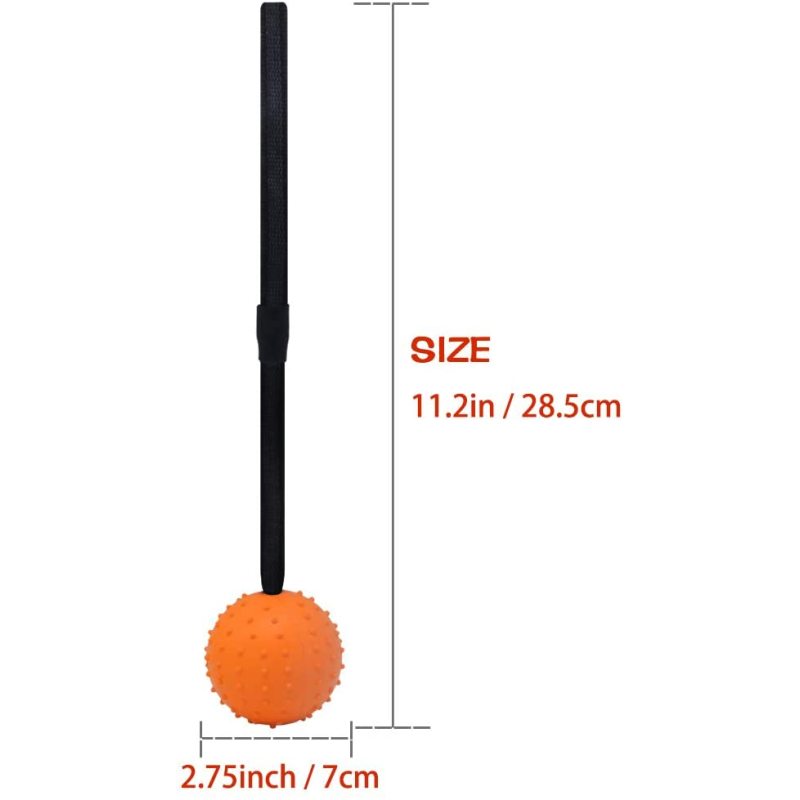 Dog Chew Ball on a Rope Natural Interactive Rubber Ball for Fetch Throw and Tug of War Ball Pet