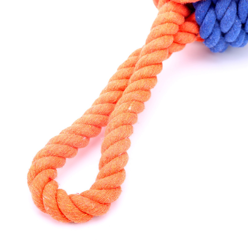Dog Cotton Rope Knot Ball Toy Puppy Chew Toy Hemp Rope Pet Toys
