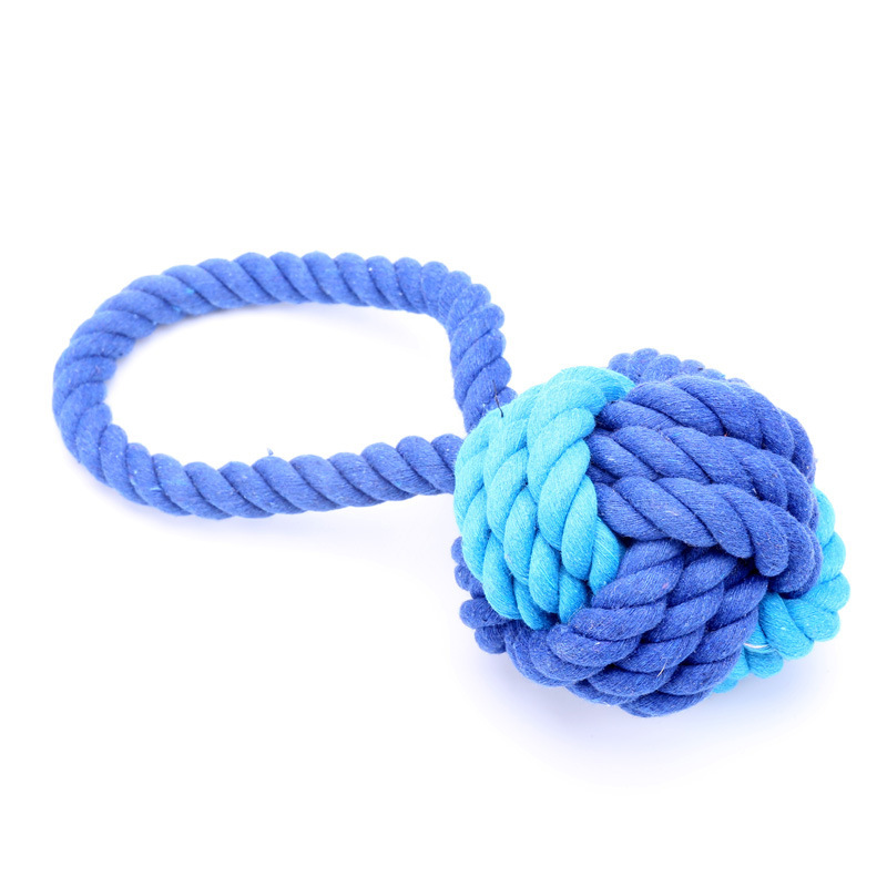 Dog Cotton Rope Knot Ball Toy Puppy Chew Toy Hemp Rope Pet Toys