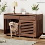 End Table Dog House Duty Wooden Dog Cage Furniture for Indoor