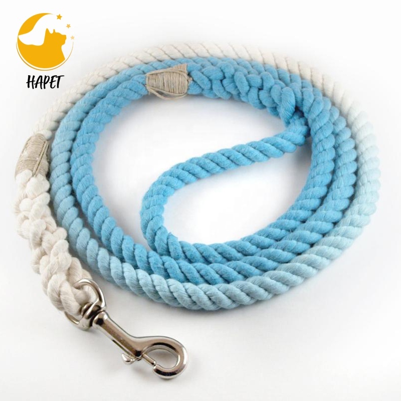 Hand Woven Rope Dog Leash Braided Cotton Heavy Duty Strong Durable Multi-Colored dog leash rope