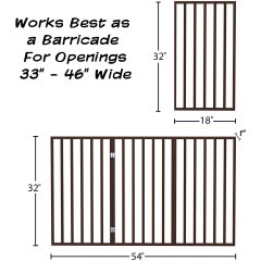 Stairs or House Dog Gate Freestanding Folding Accordion Style Barrier for Small Dogs