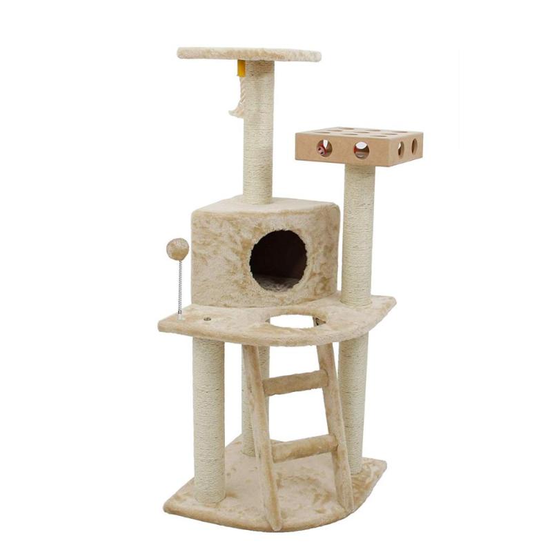 Morden Pet Cat Tree Tiger Tough Cat Tree House Condo Perch Entertainment Playground Furniture for Cats & Kittens
