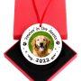 Picture Frame Dog Memorial Christmas Ornaments  Forever in Our Hearts Pet Memorial Ornaments for Christmas Tree, Pet Memorial