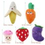 Sell Well New Type Squeaky Dog Toys for Small Dogs Fruits and Vegetables Plush Puppy Dog Toys
