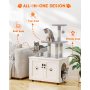 Cat Litter Box Enclosure, Hidden Cat Washroom Furniture with Cat Tree Tower, All-in-one Cat Indoor House with Platform, Scratchi