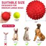 Dog Balls Squeaky Toys for Large Dogs Dog Toys for Aggressive Chewers Rubber Pet Toys