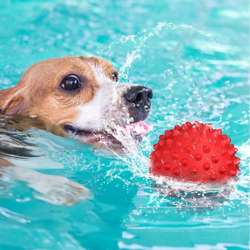Dog Balls Squeaky Toys for Large Dogs Dog Toys for Aggressive Chewers Rubber Pet Toys