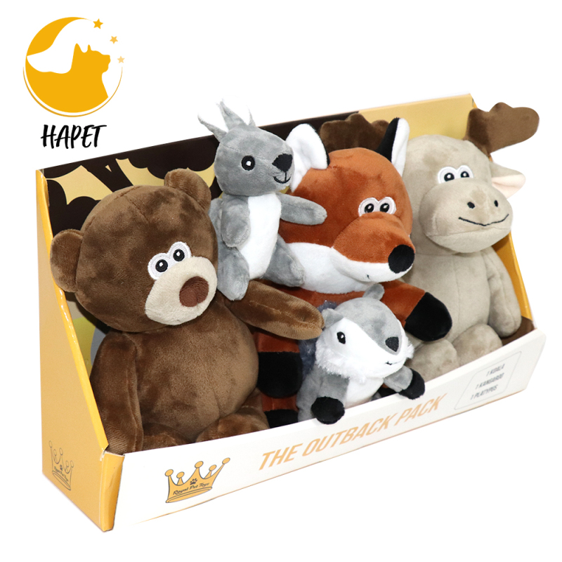 Dog Plush Toys Dog Squeaky Toys Set for Medium Large Dogs