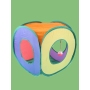 Square Cat Rainbow Tunnel kann faltbare Pet Nest Fässer Katzenspielzeug aufnehmen