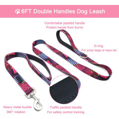 Soft Padded Handles for Safe Control Cute Printed Leash for Large Medium and Small Dogs