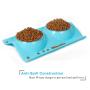 Double Dog Cat Bowls Premium Stainless Steel Pet Bowls No-Spill Resin Station, Food Water Feeder Cats Small Dogs