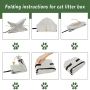 Travel Cat Litter Box with Lid Portable Litter Carrier with Handle Foldable Leak-Proof