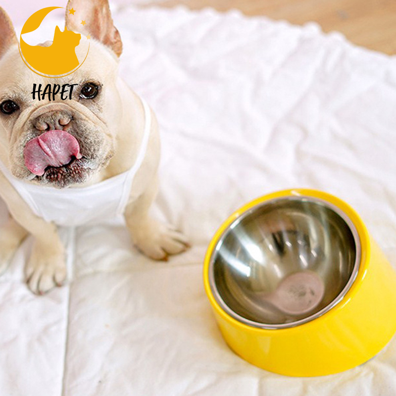 Cat bowl food diagonal cat bowl neck protection dog food bowl to prevent