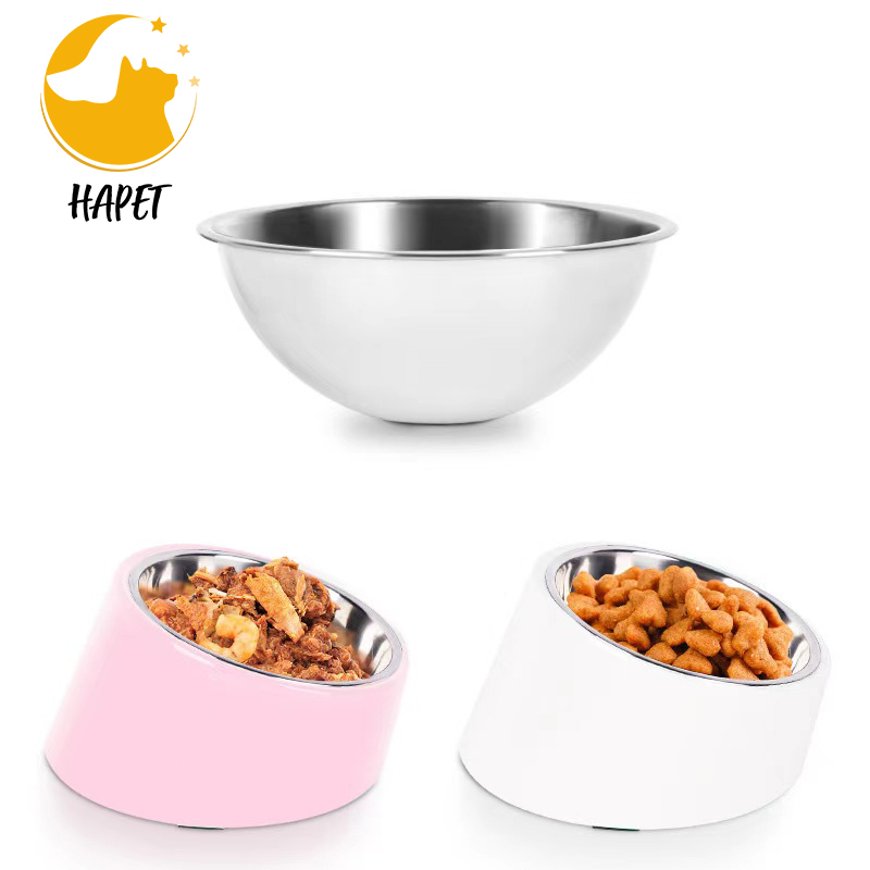 Cat bowl food diagonal cat bowl neck protection dog food bowl to prevent