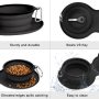 Collapsible Dog Bowls Portable Travel Pet Food Feeding Cat Bowl with No Spill Non-Skid Silicone Mat Pet Products