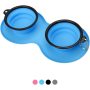 Collapsible Dog Bowls Portable Travel Pet Food Feeding Cat Bowl with No Spill Non-Skid Silicone Mat Pet Products
