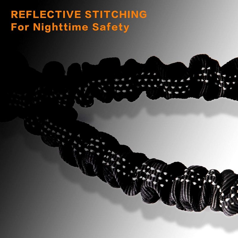 Comfortable Shock Absorbing Reflective Tangle Dog Leash for Dual Dog Training