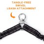 Comfortable Shock Absorbing Reflective Tangle Dog Leash for Dual Dog Training