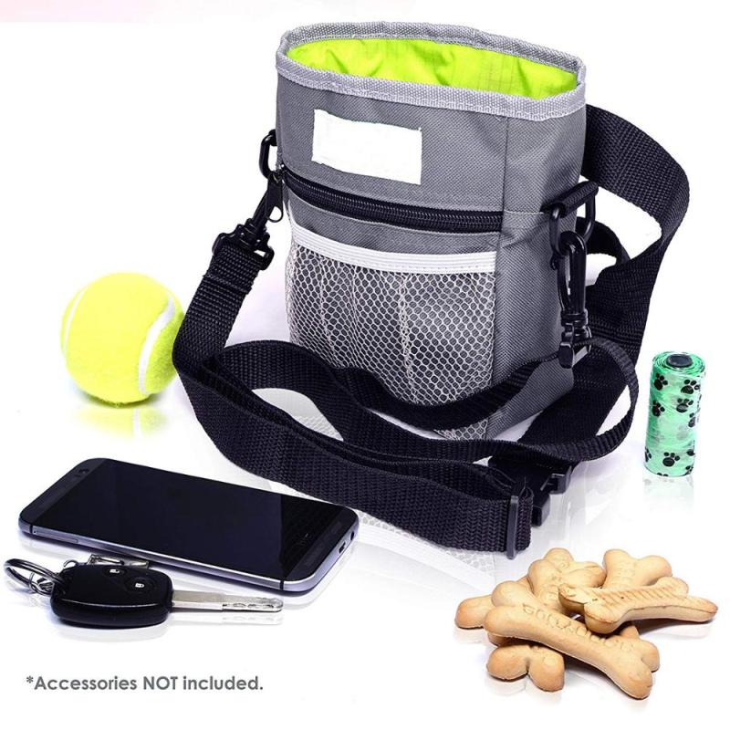 Dog Treat Training Pouch Easily Carries Pet Toys Kibble Treats Built in Poop Bag Dispenser 3 Ways to Wear