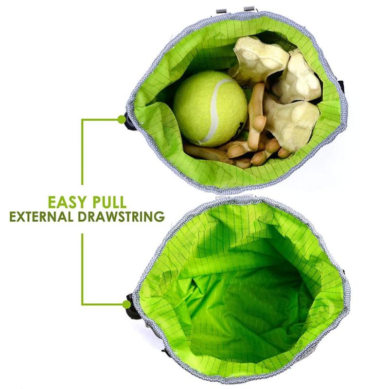 Dog Treat Training Pouch Easily Carries Pet Toys Kibble Treats Built in Poop Bag Dispenser 3 Ways to Wear