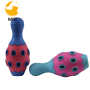 Dog Puzzle Toys for Aggressive Chewer Natural Rubber Food Dispensing Bowling Dog Chew Toys
