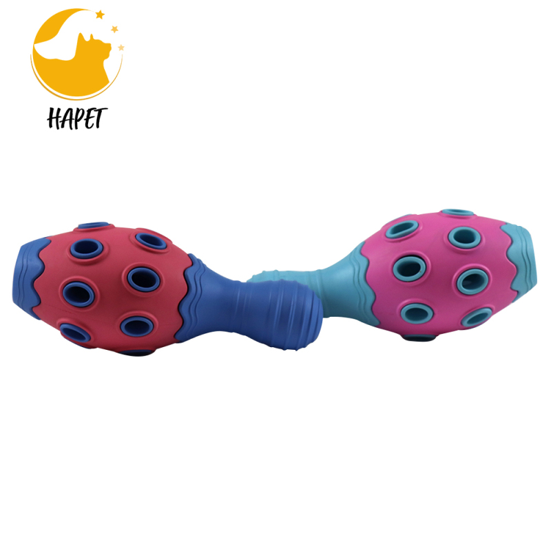Dog Puzzle Toys for Aggressive Chewer Natural Rubber Food Dispensing Bowling Dog Chew Toys