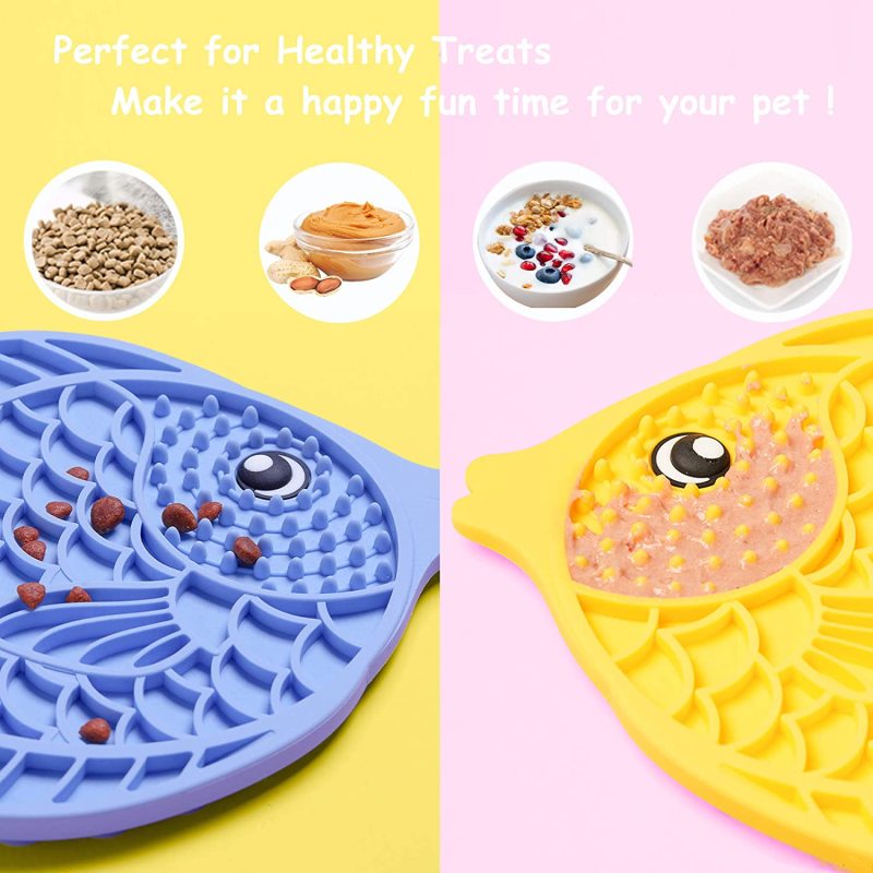 Lick Mat for Dogs & Cats Dog Slow Feeders with Strong Suction Cups Pet Products