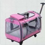 luxury airline approved pet luggage bag with wheels  fleece mat cat dog stroller