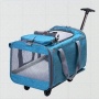 luxury airline approved pet luggage bag with wheels  fleece mat cat dog stroller