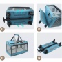 luxury airline approved pet luggage bag with wheels  fleece mat cat dog stroller