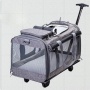 luxury airline approved pet luggage bag with wheels  fleece mat cat dog stroller