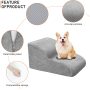 Dog Stairs for SmalL, High Density Foam Ramp, Extra Wide Non-Slip Pet Steps High Beds Or Couch