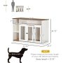 Furniture Style Dog Crate End Table Wooden Dog Cage with Extra Storage Space Pet Cage for Medium Dogs