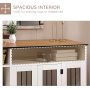 Furniture Style Dog Crate End Table Wooden Dog Cage with Extra Storage Space Pet Cage for Medium Dogs
