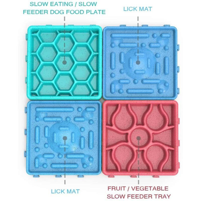 Durable Silicone Slow Feeder Dog Lick Mat Bathing and Grooming Easy to Apply Peanut Butter in Shower