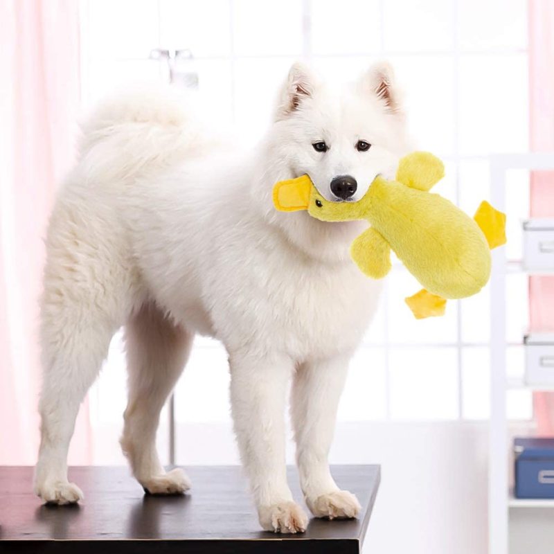 Plush Squeaky Dog Duck Toys - Stuffed Pet Toy Duck Interactive Gifts for Dog Birthday Dogs Puppy Biting Chew Toys - for Medium a