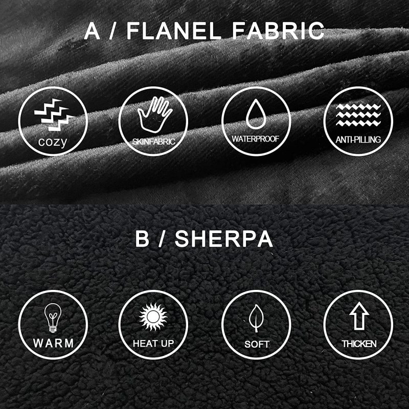 Soft Sherpa Fluffy Fleece Washable Pet Proof Dog Blanket for Large Medium Small Puppy Dogs