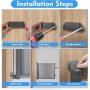 Retractable Dog Gate, Extra Wide Space Saving Mesh Pet Gate 31 Inches Tall, Extends to 62 Inches Wide, Movable Indoor
