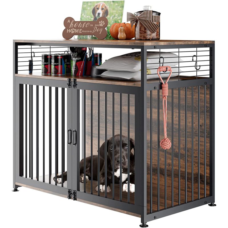Double Doors Dog House Dog Kennel Furniture Heavy Duty