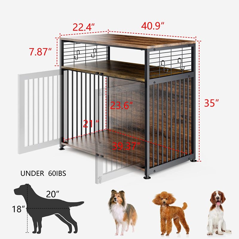 Double Doors Dog House Dog Kennel Furniture Heavy Duty