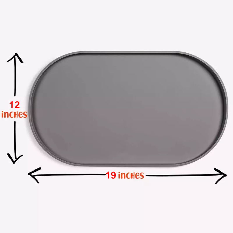 Waterproof Dog Bowl Mat Dog Food Mat Pet Food with Edges Nonslip Dog Feeding Mat
