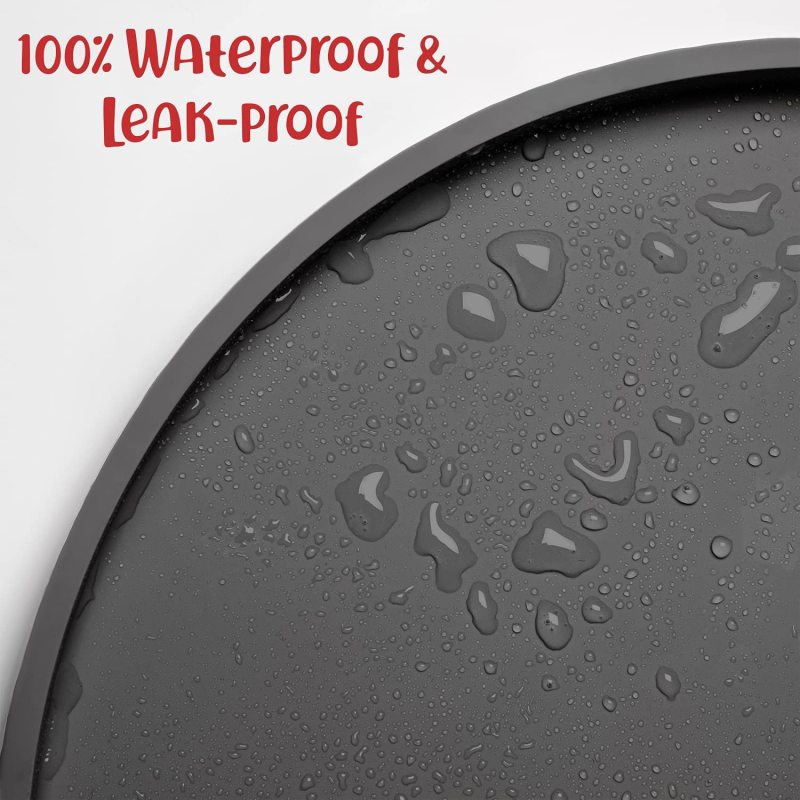 Waterproof Dog Bowl Mat Dog Food Mat Pet Food with Edges Nonslip Dog Feeding Mat