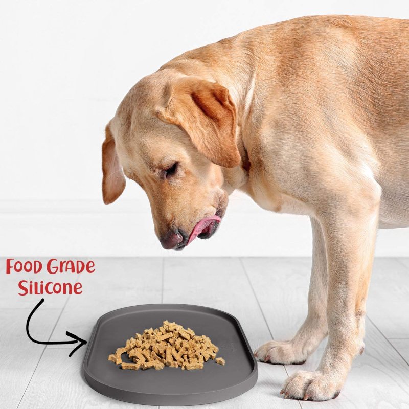 Waterproof Dog Bowl Mat Dog Food Mat Pet Food with Edges Nonslip Dog Feeding Mat