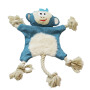 3 Pack Dog Plush Toys No Stuff Squeaky Dog Chew Toys For Puppy with Rope