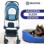 Pet Stroller for Dogs Cats Lightweight Modern Travel Carrier with One Button Collapsible Frame, Swivel Front Wheels with