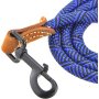 Heavy Duty Metal Sturdy Clasp Mountain Climbing Rope Leash Leather Tailored Connection with Strong Stitches