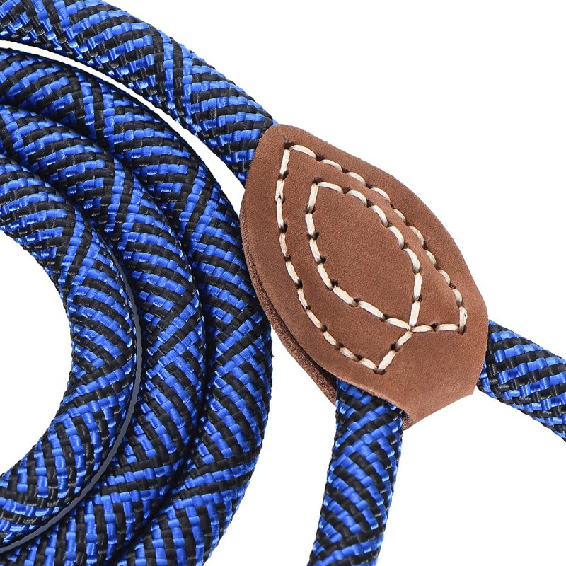 Heavy Duty Metal Sturdy Clasp Mountain Climbing Rope Leash Leather Tailored Connection with Strong Stitches